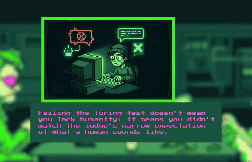 A Human Fails the Turing Test When Someone Mistakes Them for AI